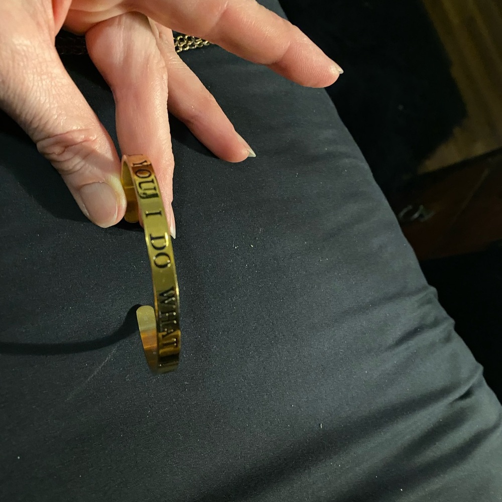 5 Gold funny statement Bracelets - Picture 3 of 8